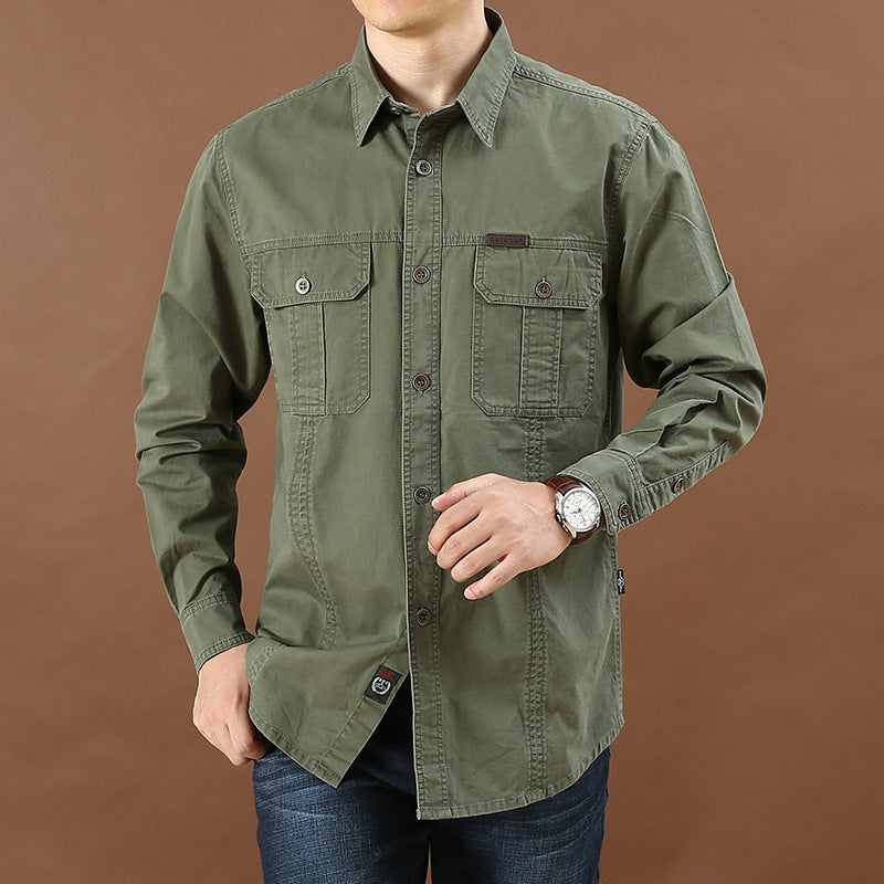 Loose-fitting long-sleeve shirt