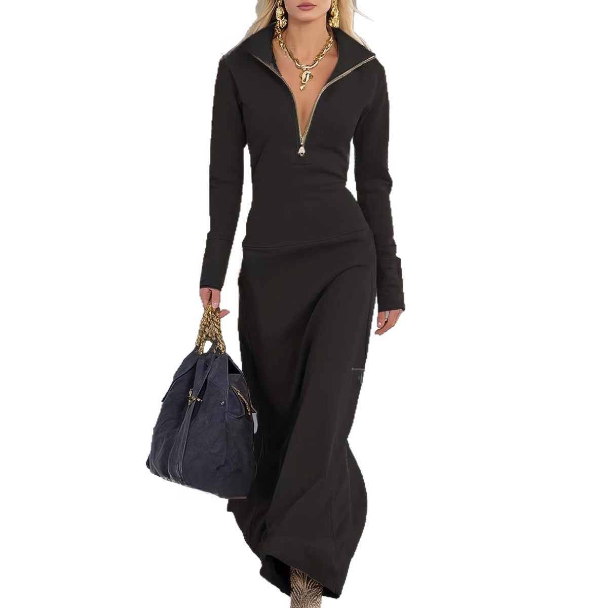 Womens Half Zip Polo Dress