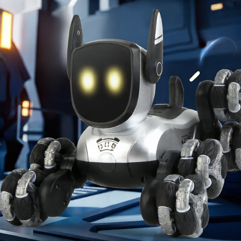 Intelligent remote-controlled mechanical eight-wheeled dog