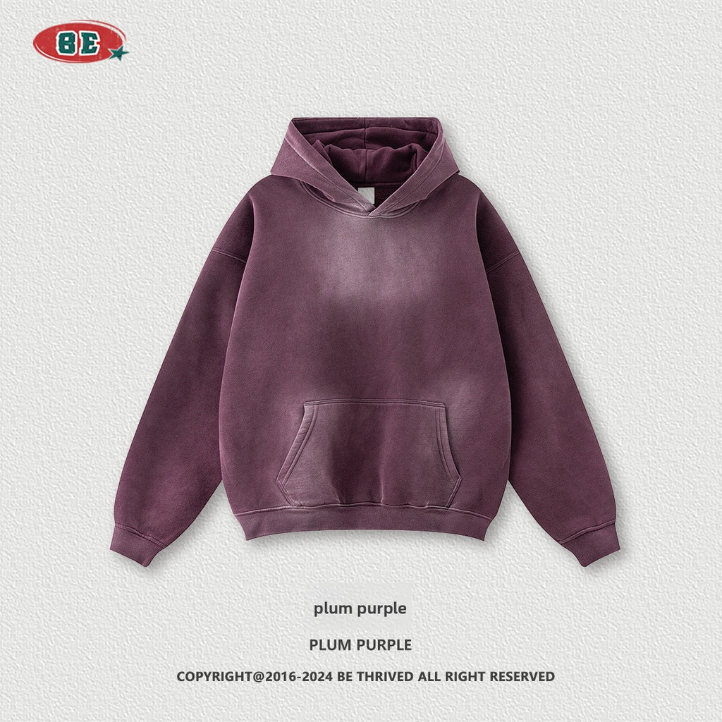 Mens Retro Fleece-Lined Hoodie and Sweatpants Set