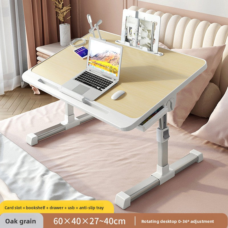 Adjustable Foldable Bed Desk with Storage