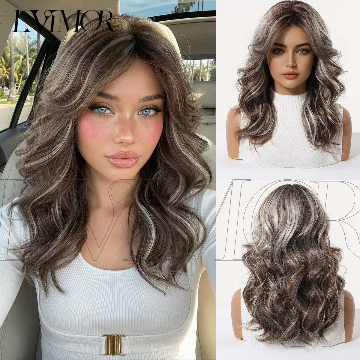 Wavy Medium Length Synthetic Hair Wig