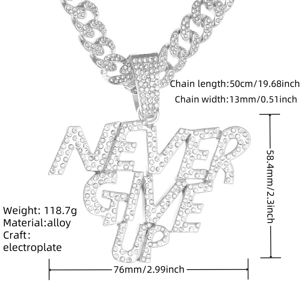 Cuban chain necklace pendant