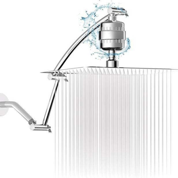 Stainless Steel Shower Set with 8 Functions and Extension Rod