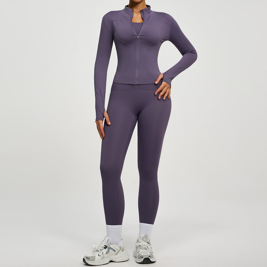 Lady's high-waisted yoga workout outfit
