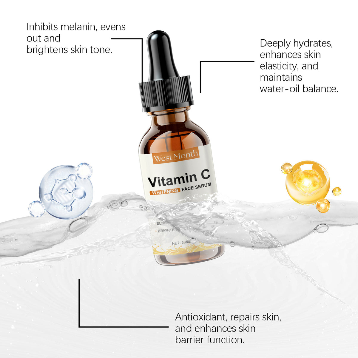 Vitamin C Facial Essence for Moisturizing and Smoothing Skin