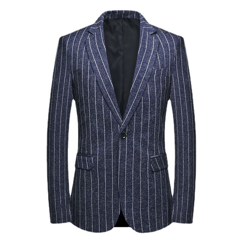 Mens Slim Fit Plaid Blazer Jacket