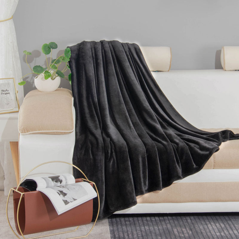 Solid Color Coral Fleece Blanket