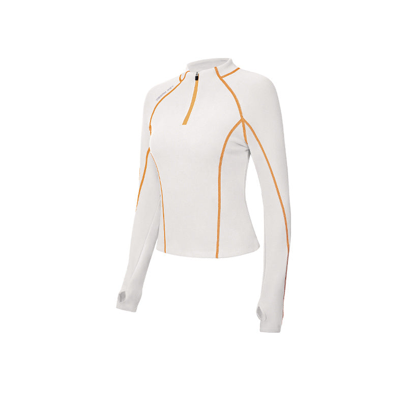 Women's Half-Zip Slim Fit Long Sleeve Yoga Top