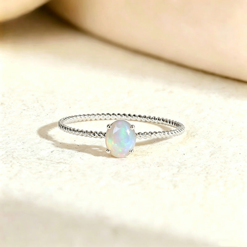 Natural Birthstone Gemsterling Silver Ring