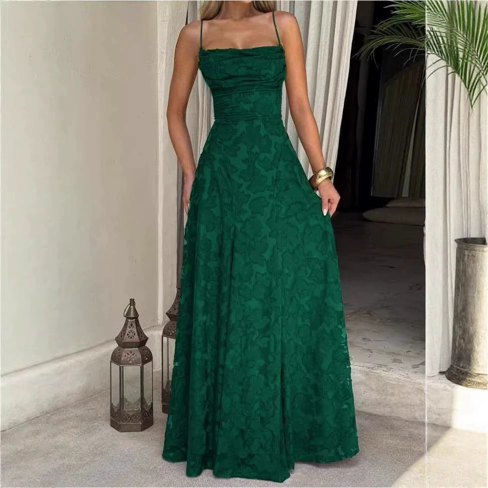 Elegant Back Tie A Line Dress