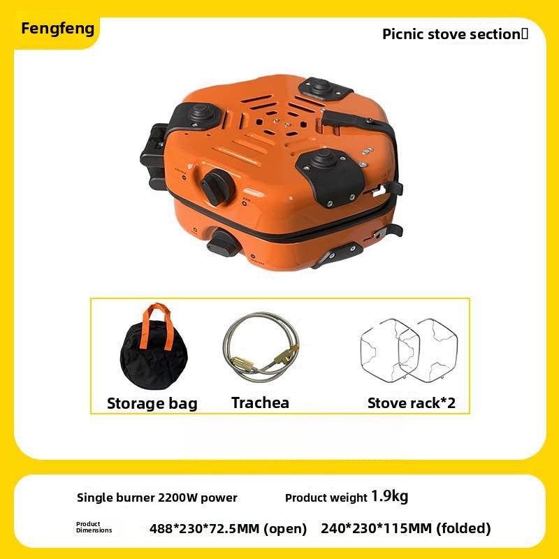 Double-Head Cassette Camping Stove