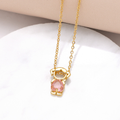 Hanging pendant necklace with hearts