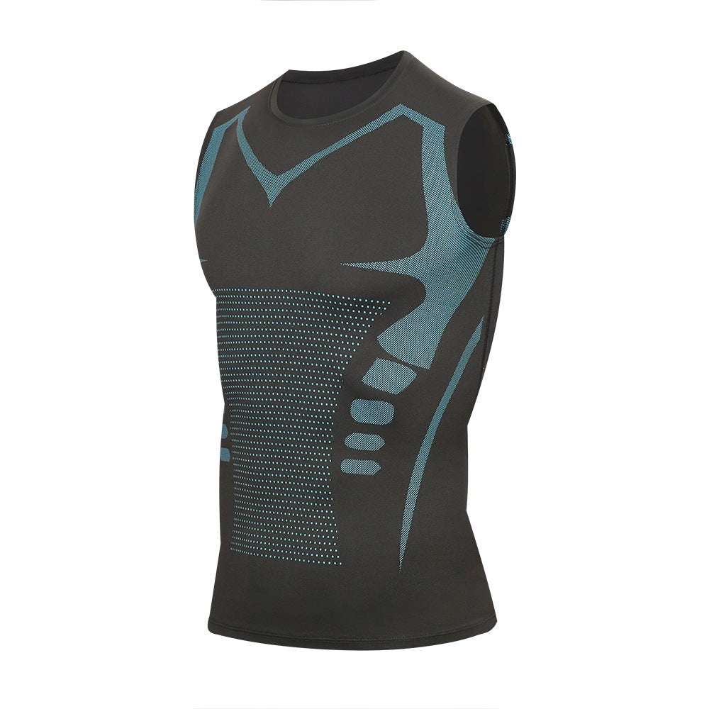 Men Quick Dry Elastic Breathable Sports Sleeveless Fitness Vest