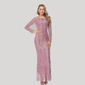 Elegant Sequin Fishtail Evening Dress