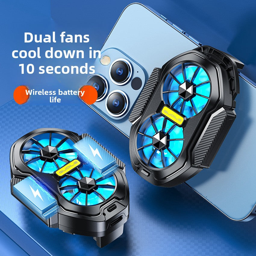 Portable Phone Fan Cooler with Dual Turbo