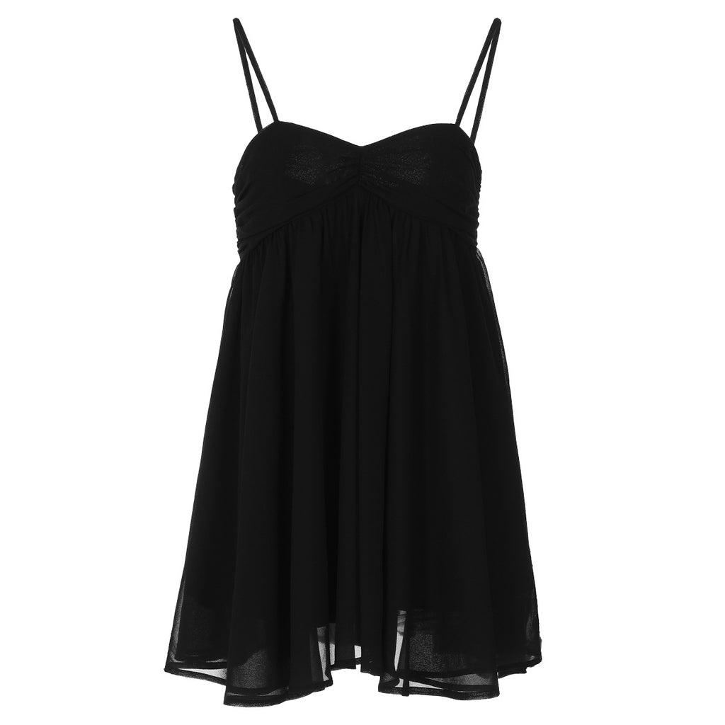Chiffon Off-Shoulder Slip Dress