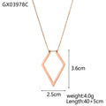 Geometric Ring Holder Necklace Titanium Steel Gold Plated