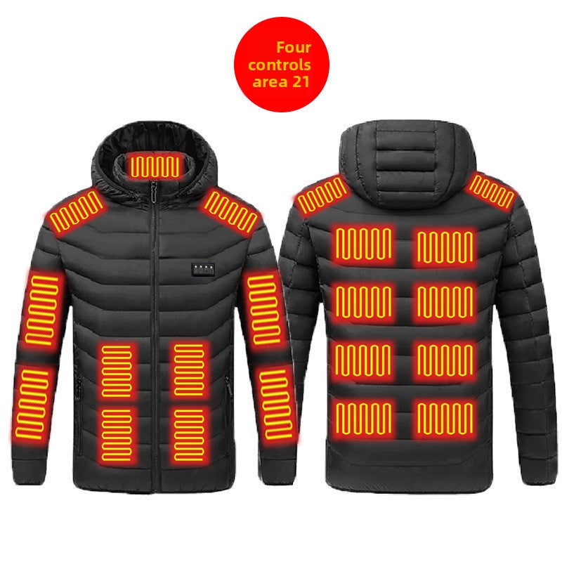 USB heat-regulating cotton clothing