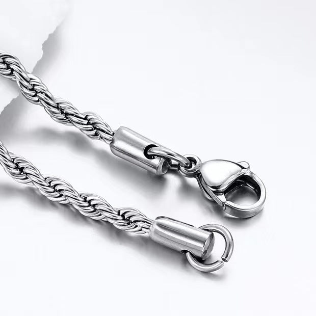 Stainless Steel Twist Chain Necklace