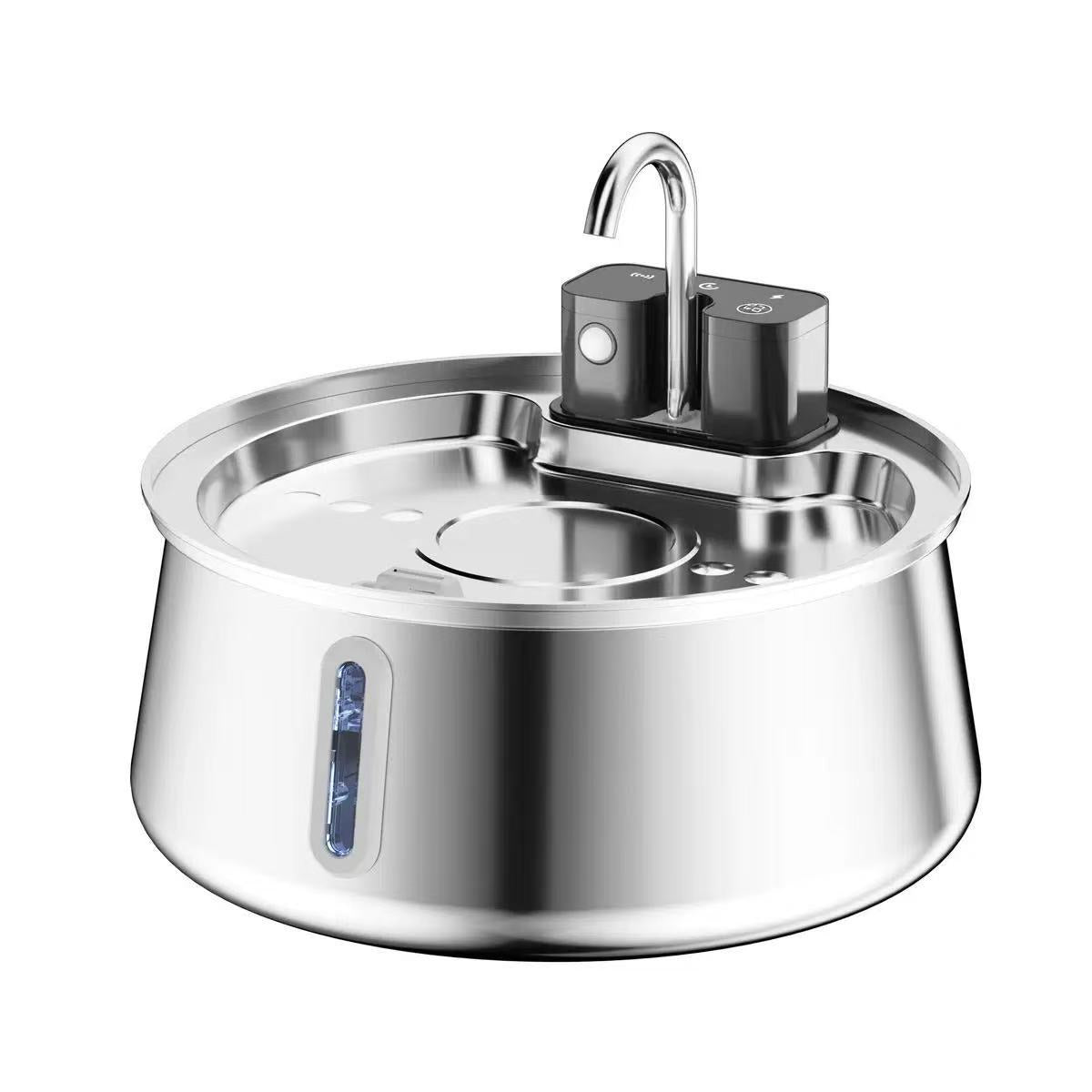4L Stainless Steel Wireless Infrared Sensor Pet Water Fountain for Cats and Dogs