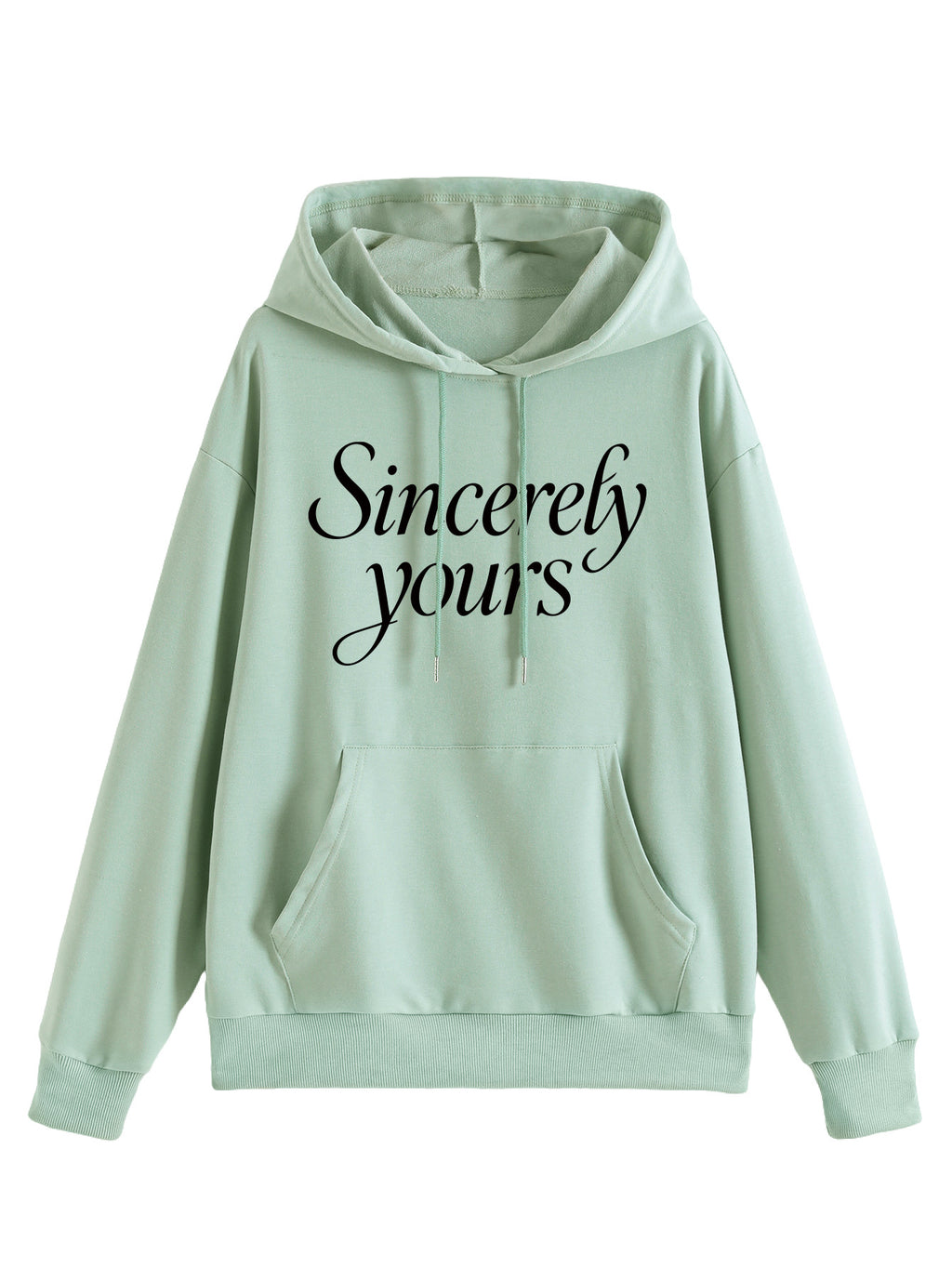 Womens Pure Cotton Loose Fit Printed Hooded Sweatshirt