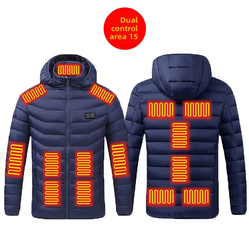 USB heat-regulating cotton clothing