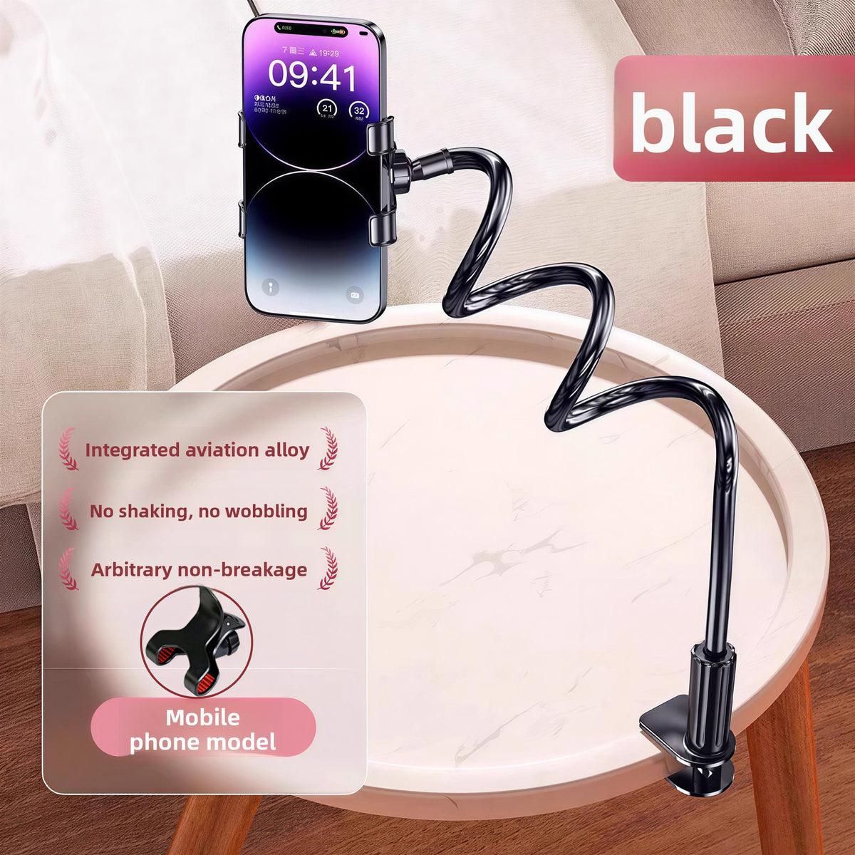 Adjustable Flexible Gooseneck Phone Holder Stand