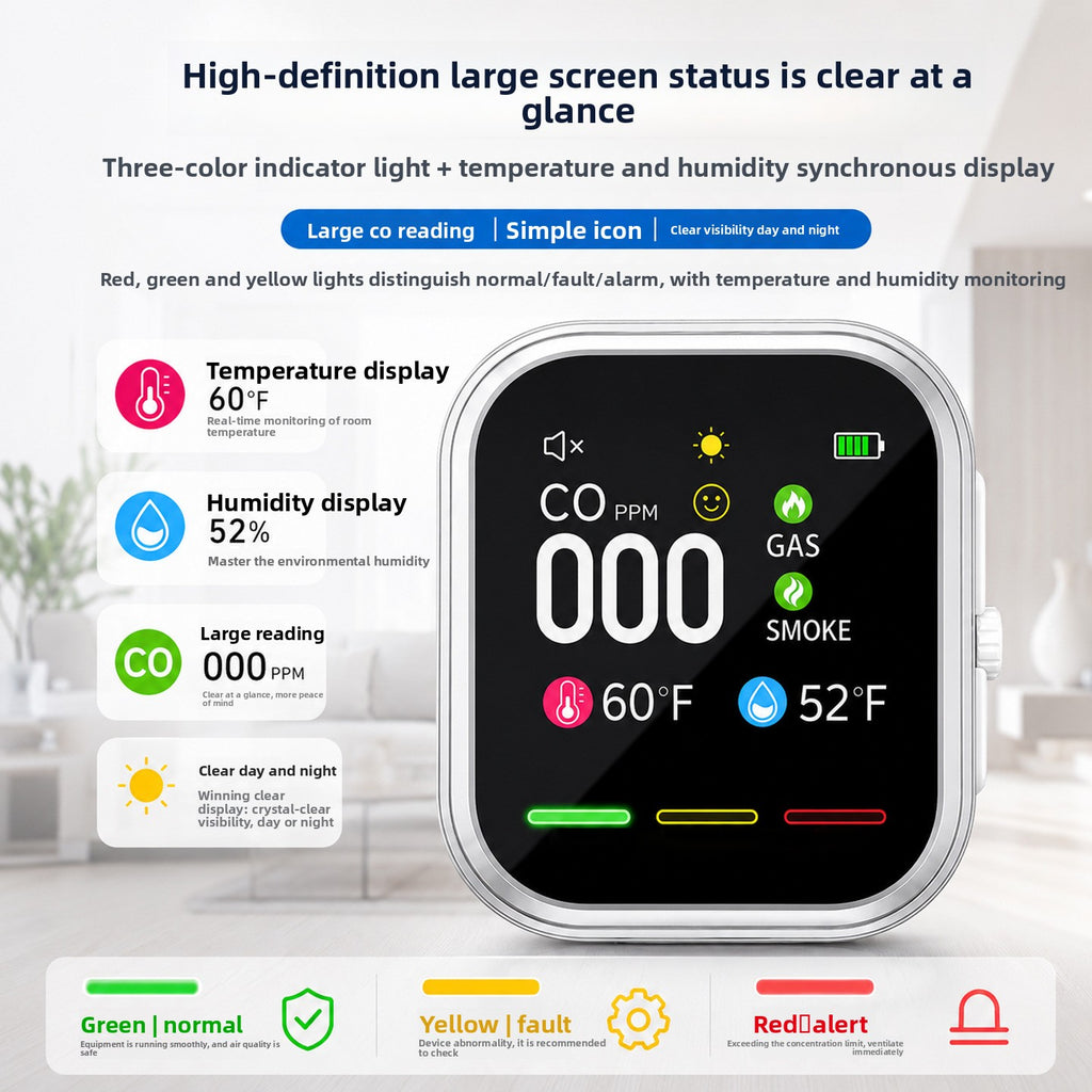 Carbon monoxide detector for home use