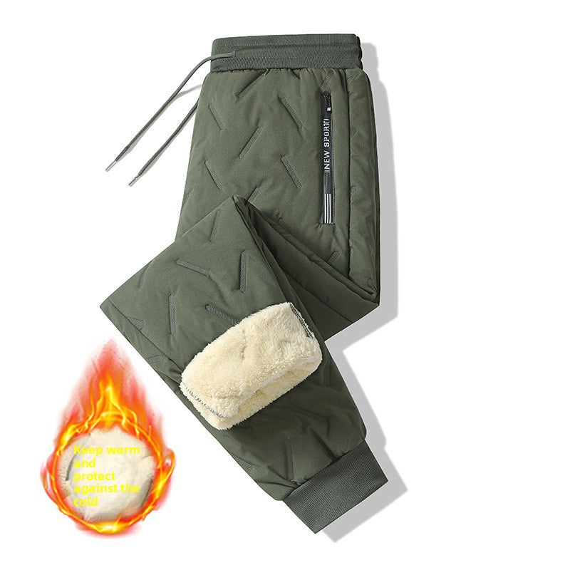Large-size Casual Loose Fleece-lined Thickened Running Pants