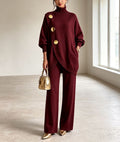 Womens High Neck Knit Two Piece Set