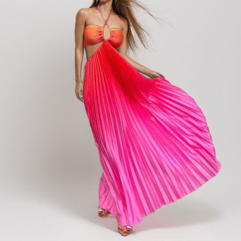 Elegant Hollow Out Gradient Dress