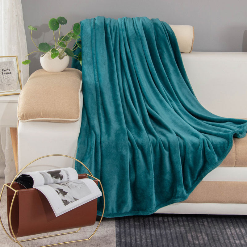 Solid Color Coral Fleece Blanket