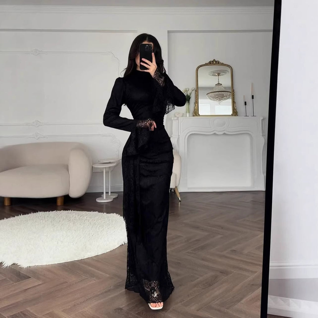Elegant Lace Bodycon Evening Dress