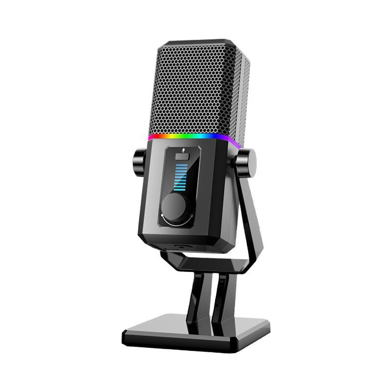 RGB USB Condenser Microphone with Noise Reduction