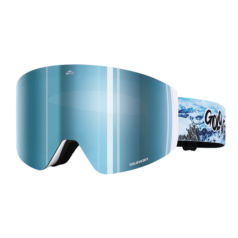 Magnetic Double-Layer Anti-Fog Ski Goggles