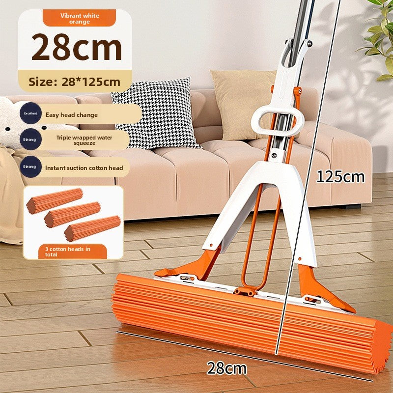 Foldable Sponge Mop with Stainless Steel Rod