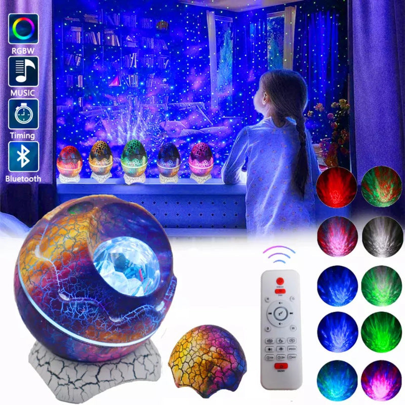 Dinosaur Egg Bluetooth Music Starry Night Projection Night Light
