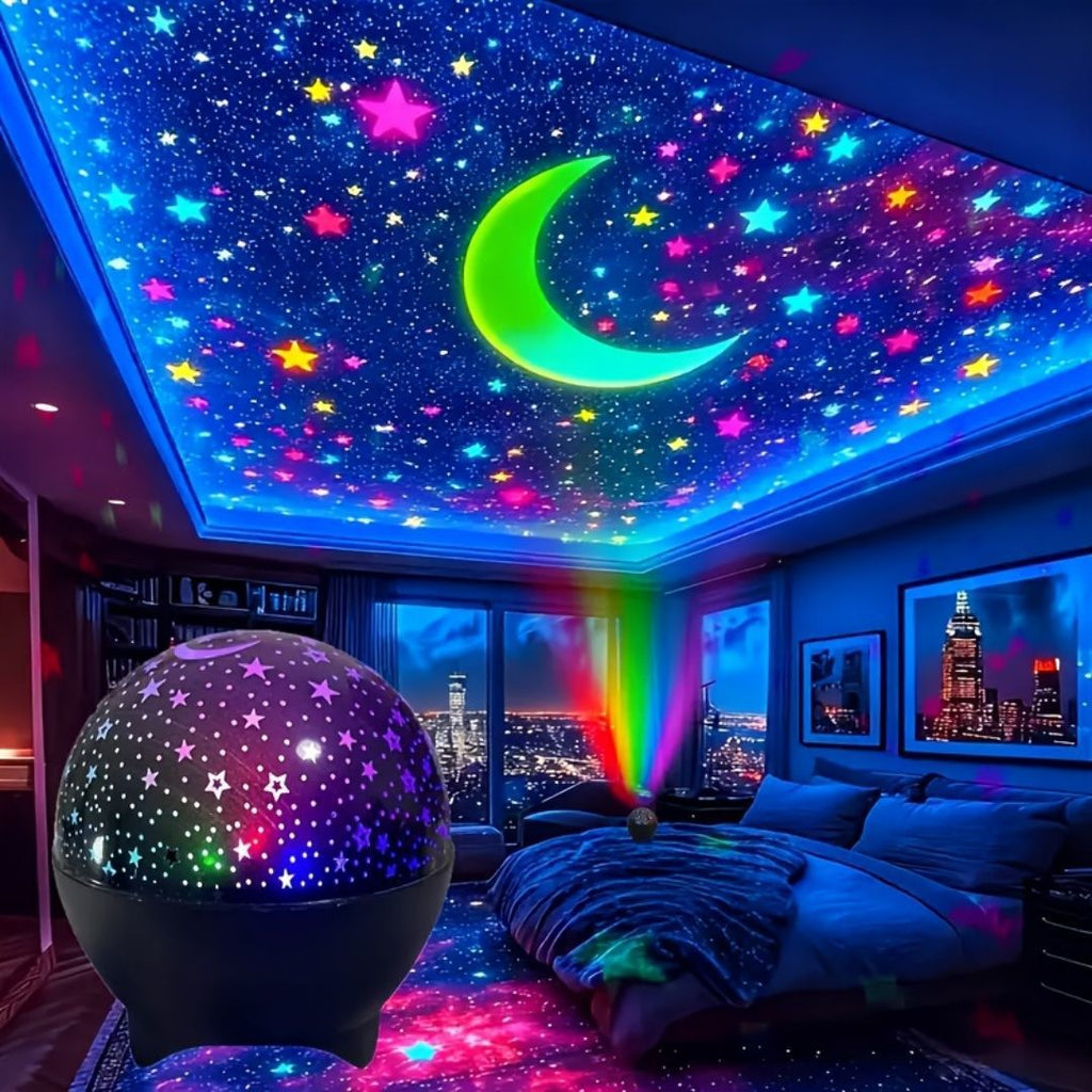 Star Moon Projection Night Light