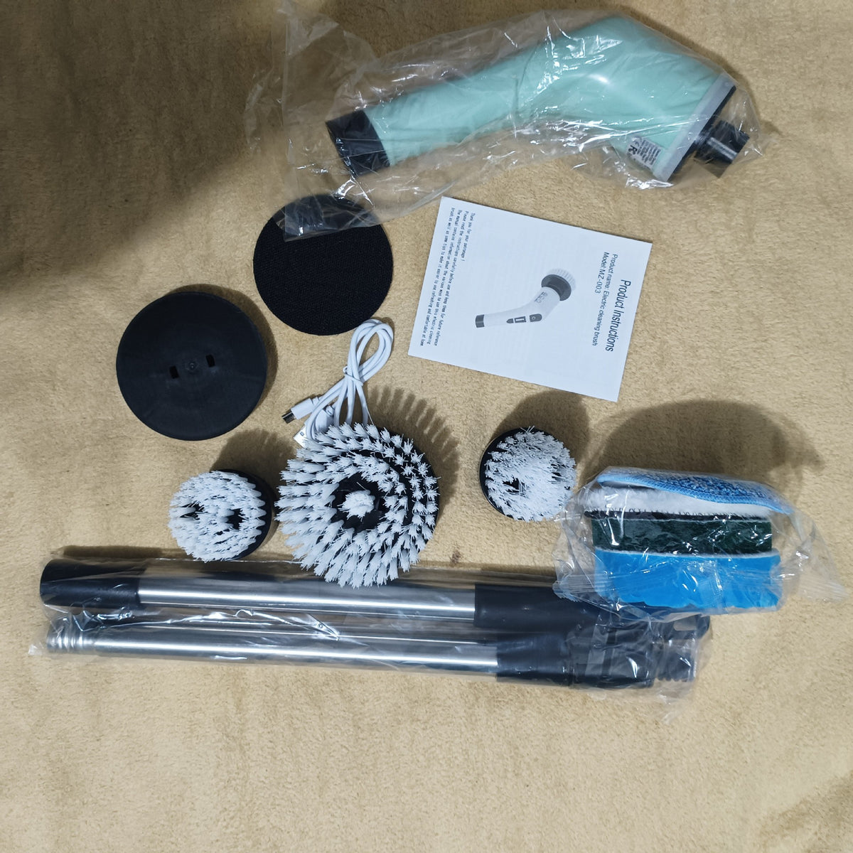 Electric Cleaning Brush with Multiple Attachments