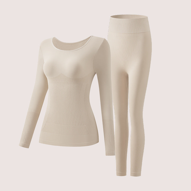Seamless warm and thick long-sleeved pants