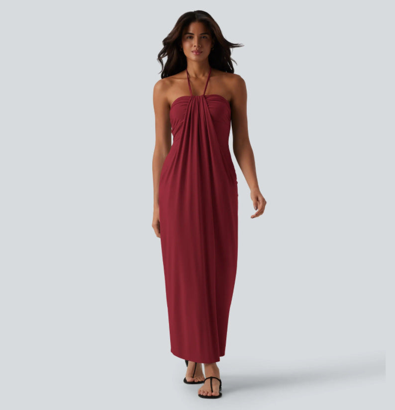 Halter Neck Backless Summer Dress