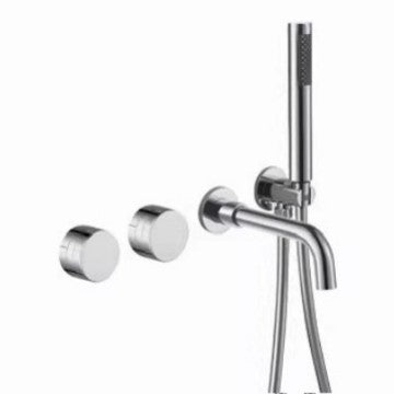 Bathtub concealed faucet hot and cold mixing valve into the wall