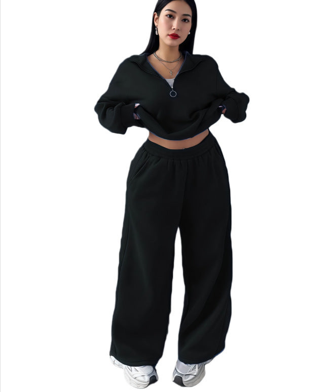 T-shirt and high-waisted pants set