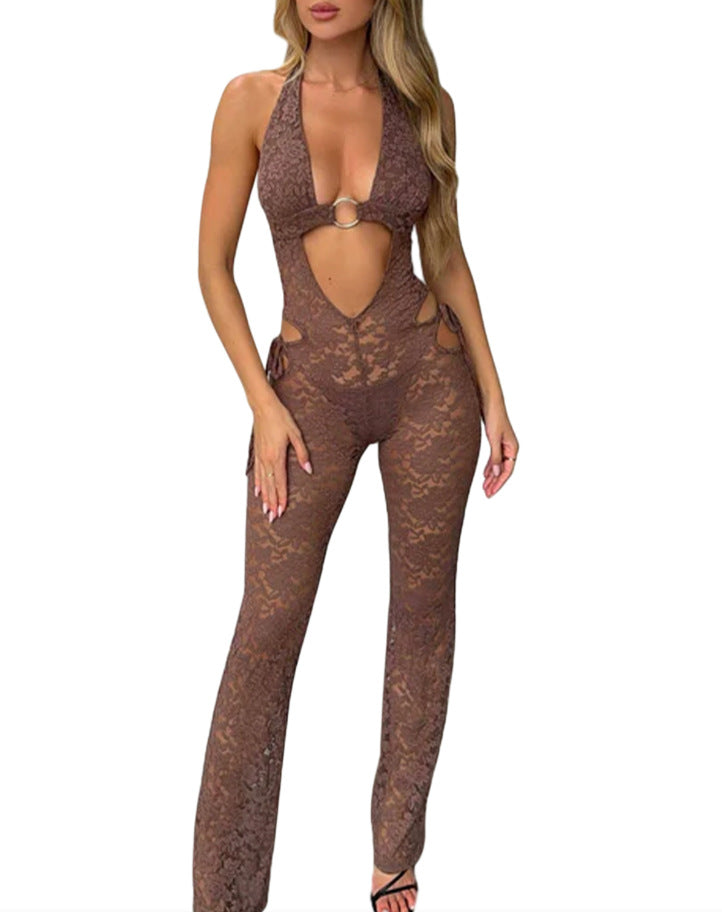 Elegant Lace Hollow-out Jumpsuit