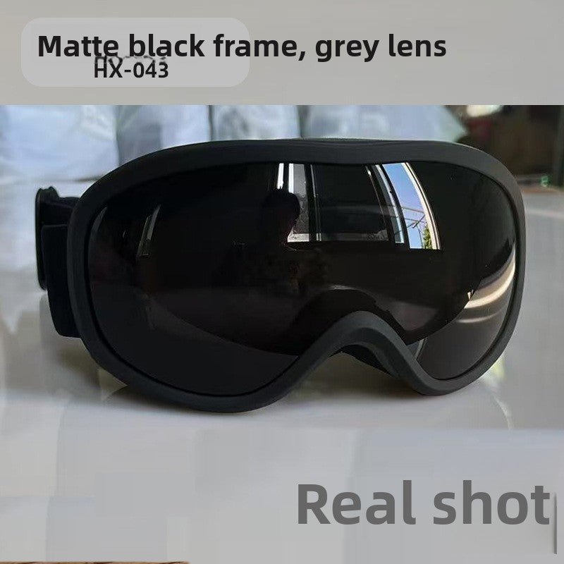 Spherical Ski Goggles with Double-Layer Anti-Fog