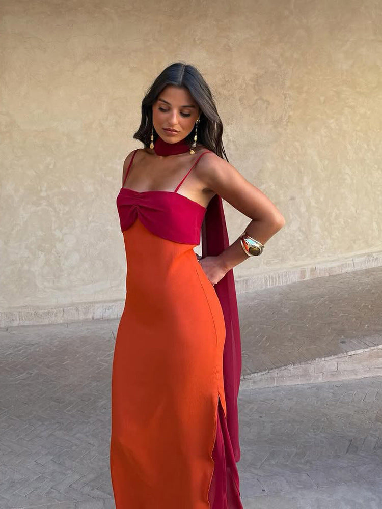 Figure-hugging halter dress
