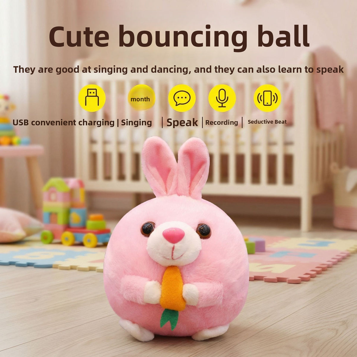 Rechargeable Talking Singing Jumping Animal Toy