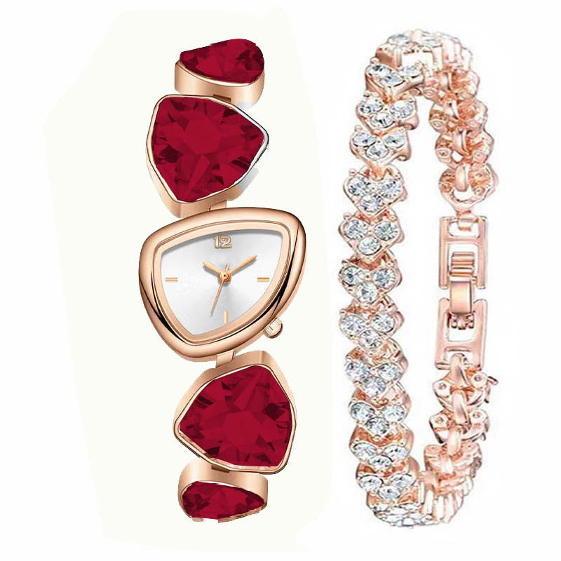 Women's Diamond Accent Quartz Watch with Metal Bracelet