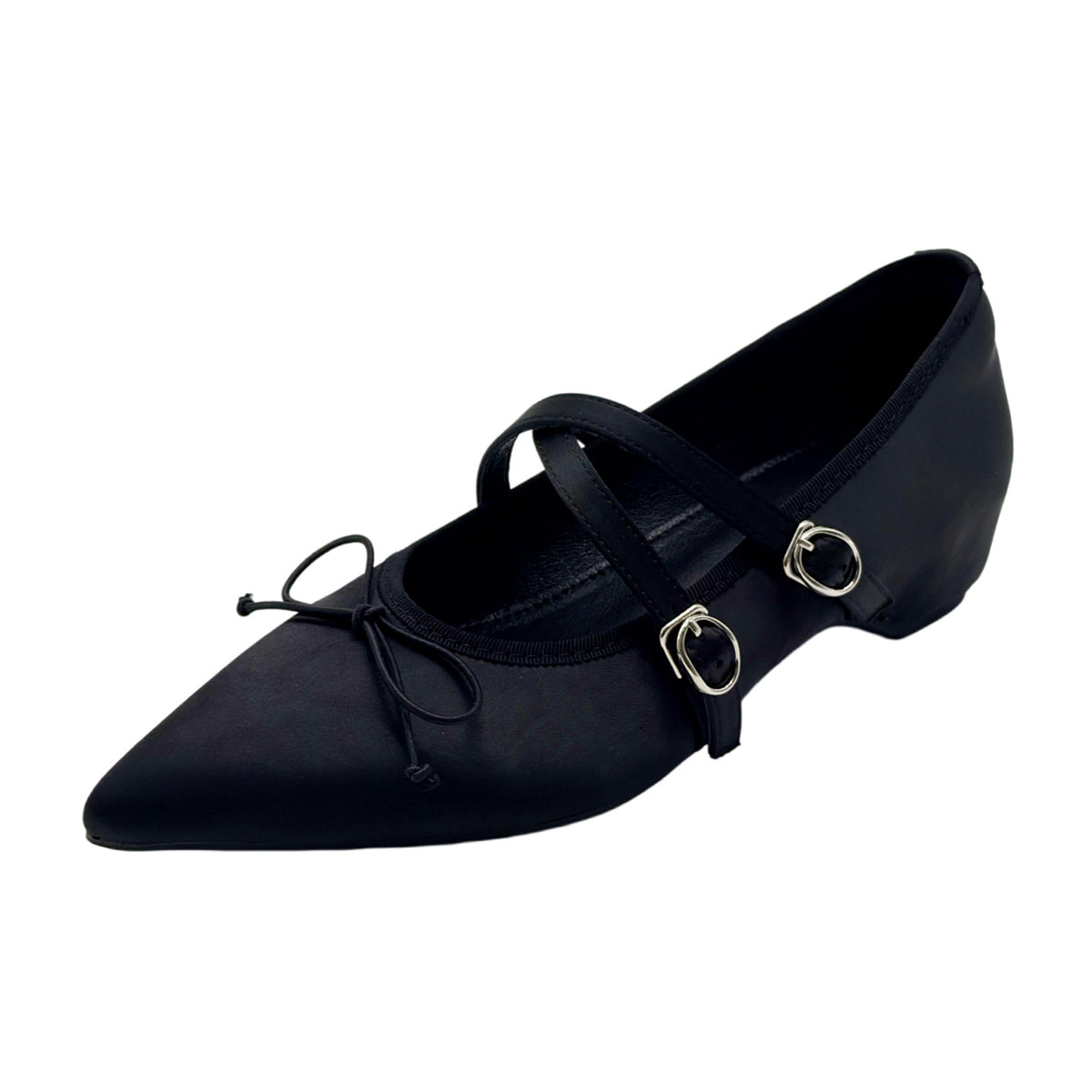 Chunky-heeled pointed-toe high heels